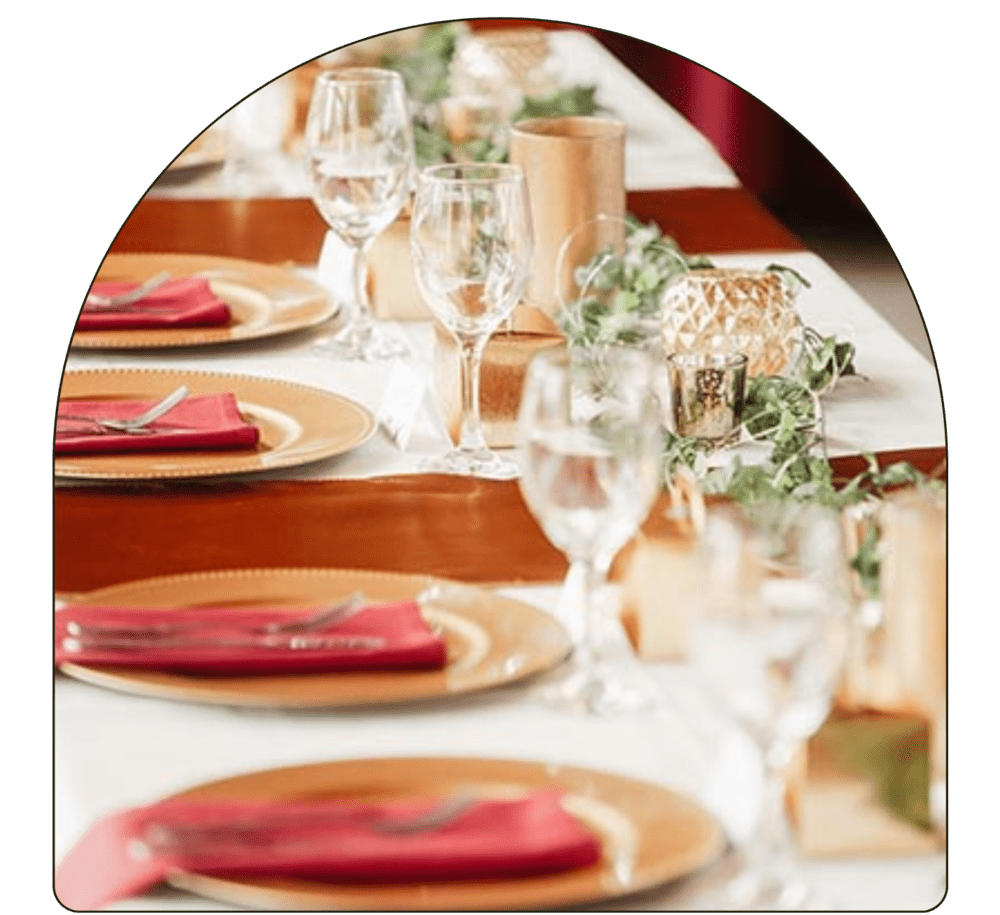 corporate event table settings in St. Louis