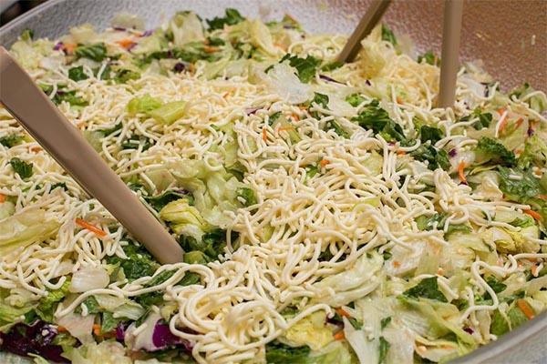 Salad in a serving bowl